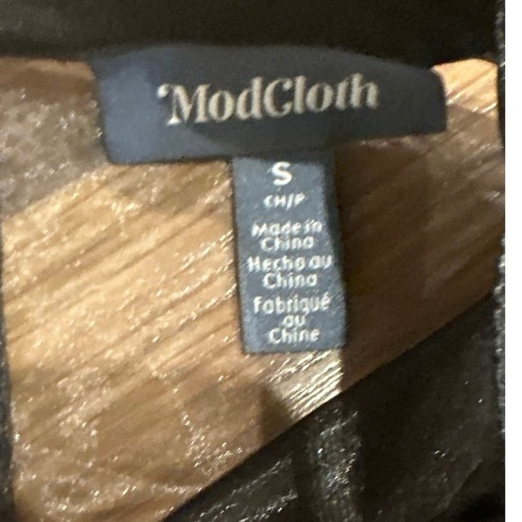 ModCloth Black Fanciful Fette Shift Sequin Overlay Dress Women's Small - Picture 8 of 10